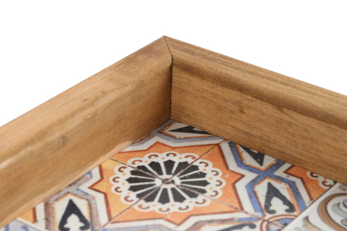 Aberto Design AT-002 Bandeja Decorativa 30x40 cm, MDF y Madera de Pino, para Hogar y Arte